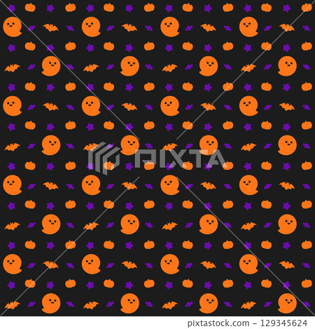 萬聖節無縫圖案2黑色向量插圖背景素材 萬聖節無縫圖案2黑色向量插圖背景素材 129345624