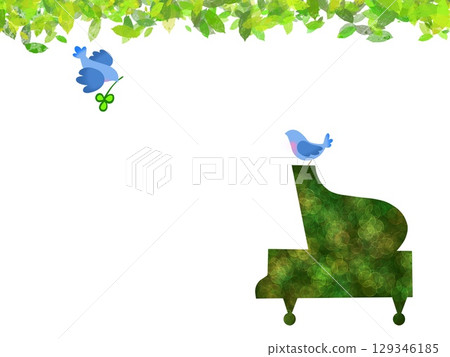Piano, Bird and Copy Space 73 129346185
