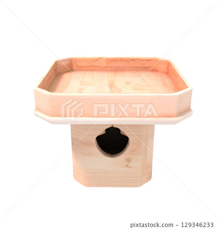 A wooden sanbo used for offerings at Shinto rituals and festivals such as New Year's and moon viewing. A wooden sanbo used for offerings at Shinto rituals and festivals such as New Year's and moon viewing. 129346233