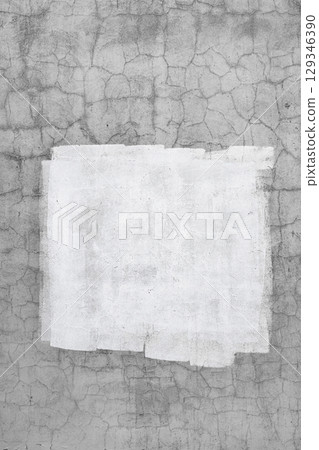 Grunge Cement Texture with White Painted Patch for Urban 90s Design Grunge Cement Texture with White Painted Patch for Urban 90s Design 129346390