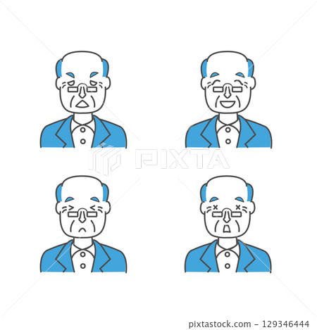 Grandpa Glasses 4 Expressions v2 Grandpa Glasses 4 Expressions v2 129346444