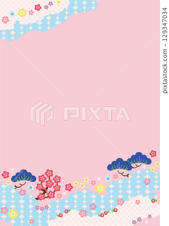 背景材料 - 新年圖像6-1向量圖 129347034