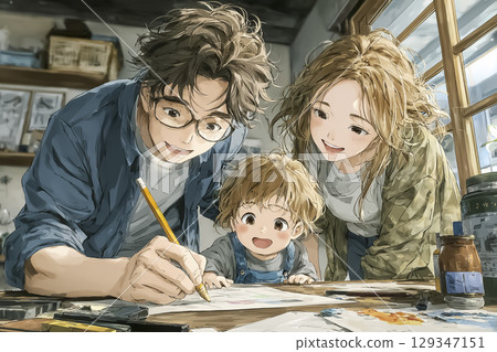 與孩子一起檢查災害準備（同時查看清單） 129347151