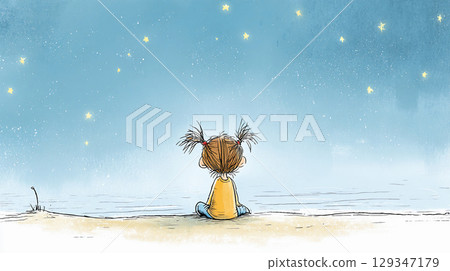 雪夜裡，聖誕老公公乘坐馴鹿雪橇 129347179