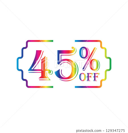 45% Off Discount Colorful Bracket Design 129347275
