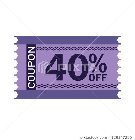 40% Off Coupon Purple Discount Voucher 129347290