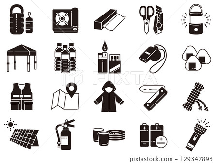 災害及防災圖標 02 防災圖標 129347893