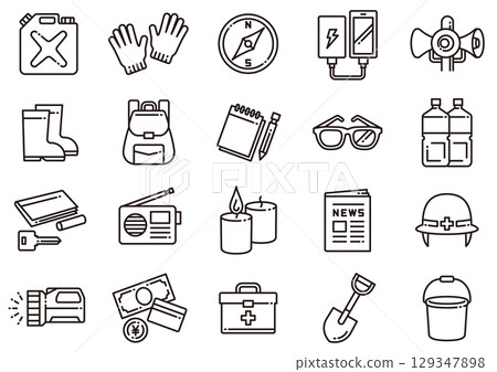Disaster and disaster prevention icons 07 Disaster Prevention icons 129347898