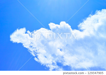 藍色的天空和雲圖像 129347905