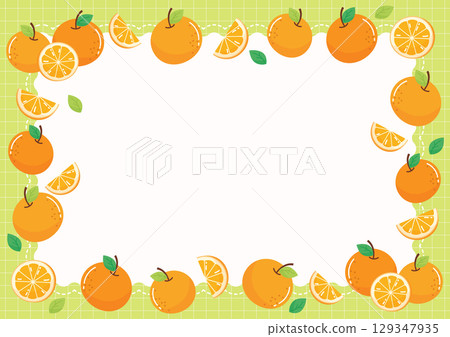 cute tangerine fruit party frame 2 129347935
