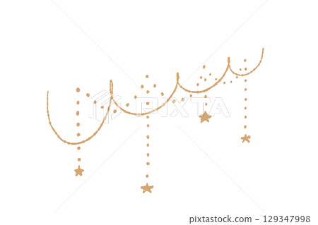 手繪金星花圈裝飾 手繪金星花圈裝飾 129347998