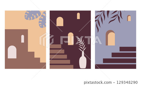 set of minimalistic posters 129348290
