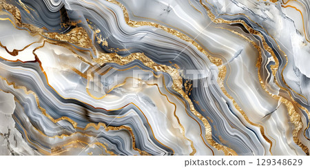 Marble texture background pattern with high resolution, Patterned texture background - Ai Generated 129348629