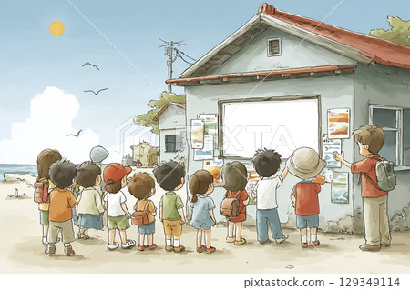 防災海報展示現場（張貼於牆壁） 129349114