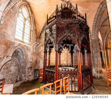 Saint-pol-de-Leon cathedral, brittany, france 129349345