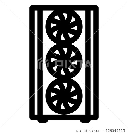 Desktop computer case. PC case. Outline style. 48x48 px Desktop computer case. PC case. Outline style. 48x48 px 129349525