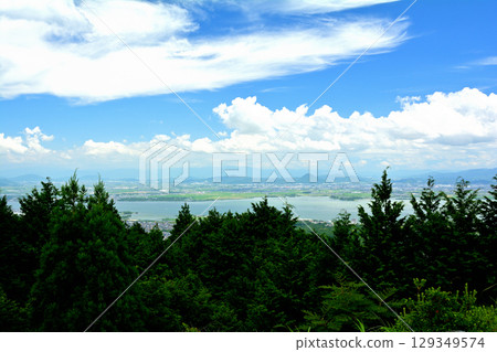 Mount Hiei and Lake Biwa Mount Hiei and Lake Biwa 129349574