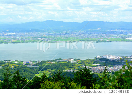 Mount Hiei and Lake Biwa Mount Hiei and Lake Biwa 129349588