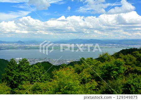 Mount Hiei and Lake Biwa Mount Hiei and Lake Biwa 129349875