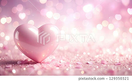 Pink heart background for a romantic Valentine's Day greeting card design Pink heart background for a romantic Valentine's Day greeting card design 129350321
