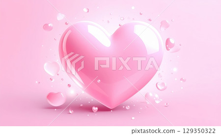 Pink heart background for a romantic Valentine's Day greeting card design Pink heart background for a romantic Valentine's Day greeting card design 129350322