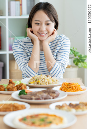 Young woman on a diet Young woman on a diet 129350972