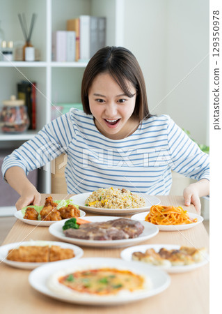 Young woman on a diet Young woman on a diet 129350978