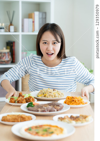 Young woman on a diet 129350979