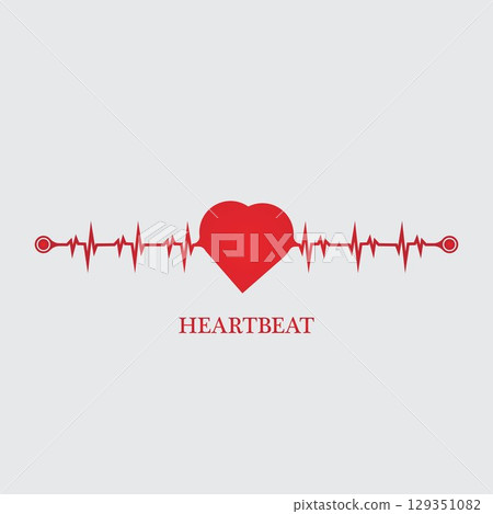 art design health medical heartbeat pulse 129351082