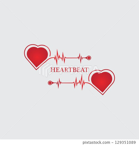 art design health medical heartbeat pulse 129351089
