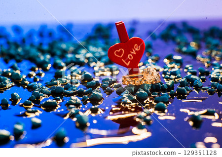 A ring for a declaration of love on Valentine's Day A ring for a declaration of love on Valentine's Day 129351128