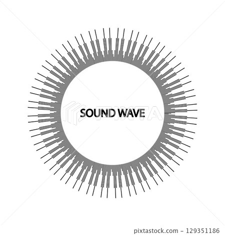Sound waves vector illustration 129351186