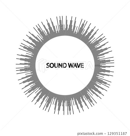 Sound waves vector illustration 129351187