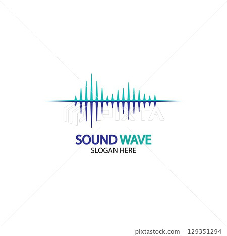 Sound waves vector illustration Sound waves vector illustration 129351294