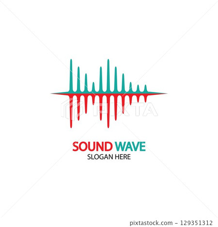Sound waves vector illustration Sound waves vector illustration 129351312