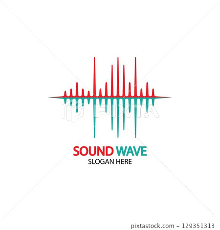 Sound waves vector illustration Sound waves vector illustration 129351313