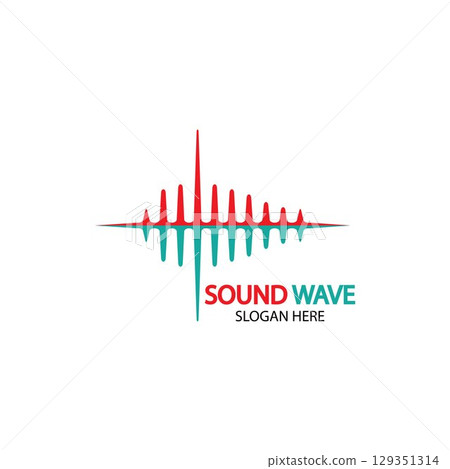 Sound waves vector illustration Sound waves vector illustration 129351314