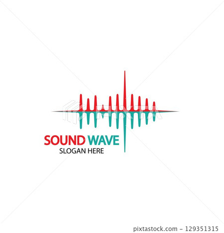Sound waves vector illustration Sound waves vector illustration 129351315