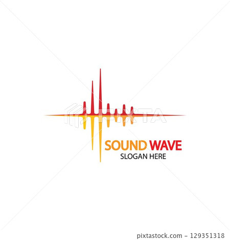 Sound waves vector illustration 129351318