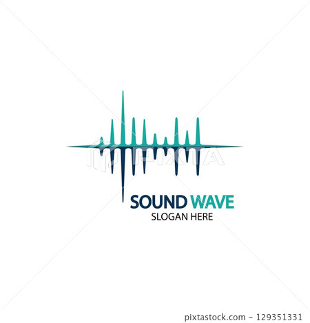 Sound waves vector illustration 129351331