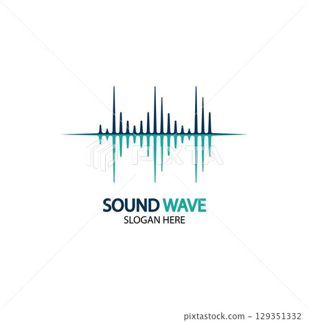 Sound waves vector illustration Sound waves vector illustration 129351332