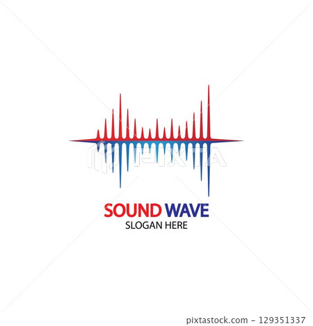 Sound waves vector illustration Sound waves vector illustration 129351337