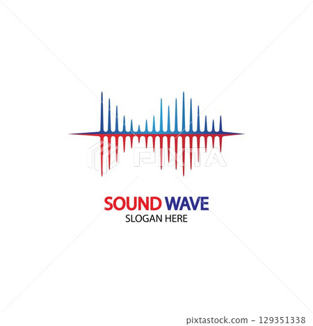 Sound waves vector illustration Sound waves vector illustration 129351338