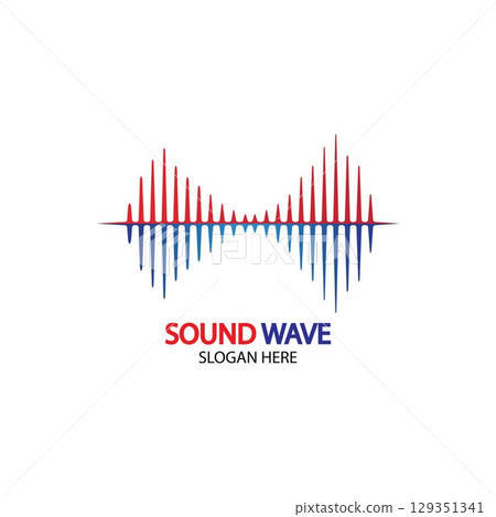 Sound waves vector illustration Sound waves vector illustration 129351341