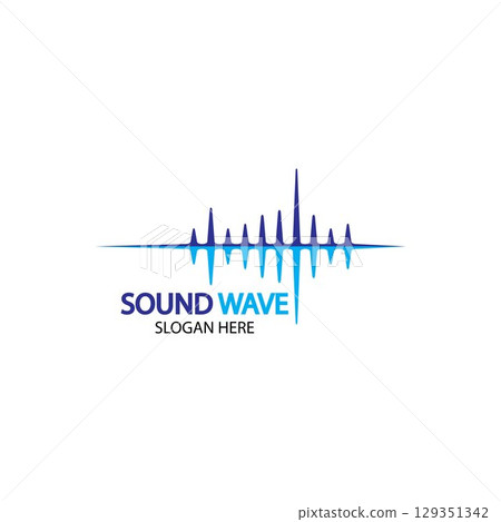 Sound waves vector illustration Sound waves vector illustration 129351342