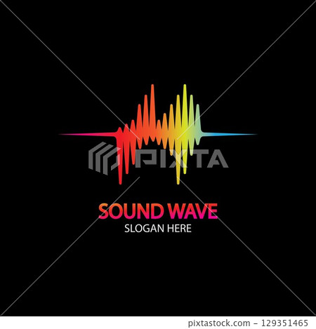 Sound Wave. Colorful sound waves for party, DJ, pub, clubs, discos. Audio equalizer technology. illustration Sound Wave. Colorful sound waves for party, DJ, pub, clubs, discos. Audio equalizer technology. illustration 129351465