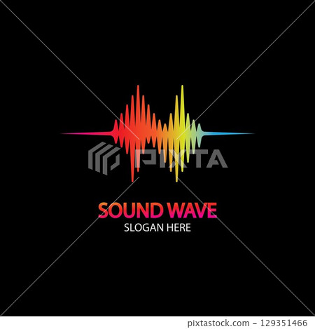 Sound Wave. Colorful sound waves for party, DJ, pub, clubs, discos. Audio equalizer technology. illustration Sound Wave. Colorful sound waves for party, DJ, pub, clubs, discos. Audio equalizer technology. illustration 129351466