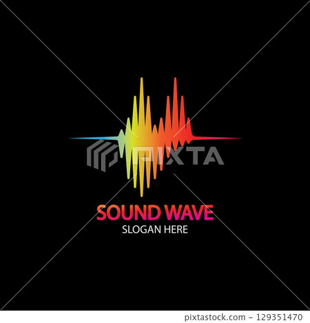 Sound Wave. Colorful sound waves for party, DJ, pub, clubs, discos. Audio equalizer technology. illustration Sound Wave. Colorful sound waves for party, DJ, pub, clubs, discos. Audio equalizer technology. illustration 129351470