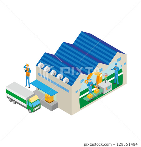 People working in the factory People working in the factory 129351484