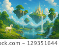 Fantastic illustration 129351644